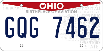 OH license plate GQG7462