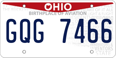 OH license plate GQG7466