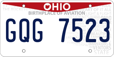 OH license plate GQG7523