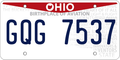 OH license plate GQG7537