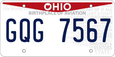 OH license plate GQG7567