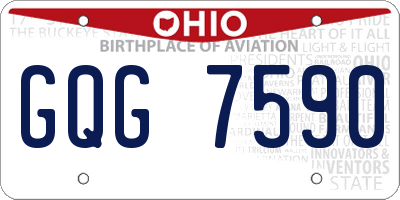 OH license plate GQG7590