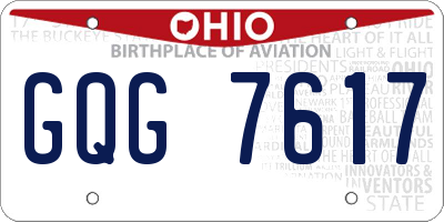 OH license plate GQG7617