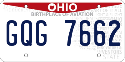 OH license plate GQG7662