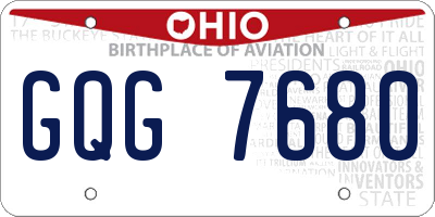 OH license plate GQG7680