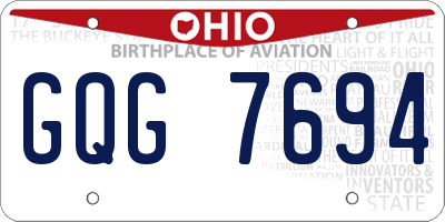 OH license plate GQG7694