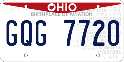 OH license plate GQG7720
