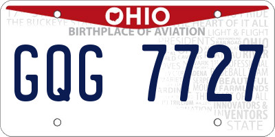 OH license plate GQG7727