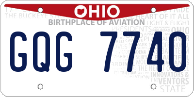 OH license plate GQG7740