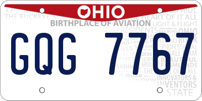 OH license plate GQG7767