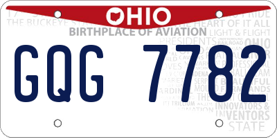 OH license plate GQG7782