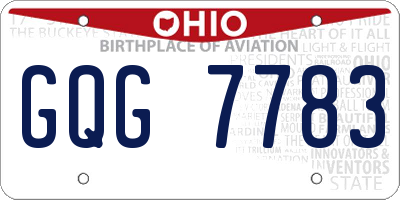 OH license plate GQG7783