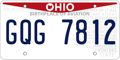 OH license plate GQG7812