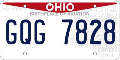 OH license plate GQG7828