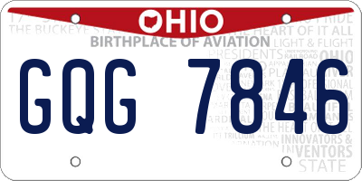OH license plate GQG7846