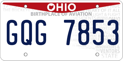 OH license plate GQG7853
