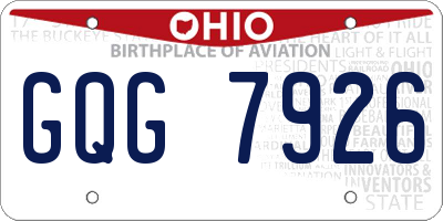 OH license plate GQG7926