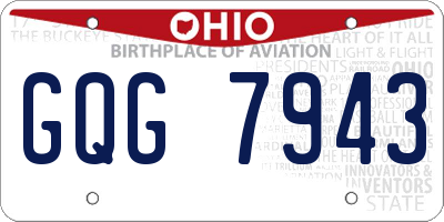 OH license plate GQG7943