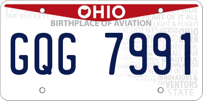 OH license plate GQG7991