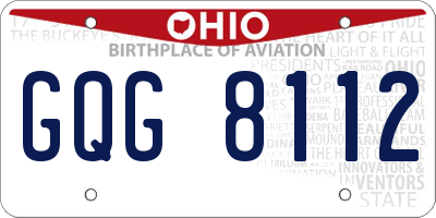 OH license plate GQG8112