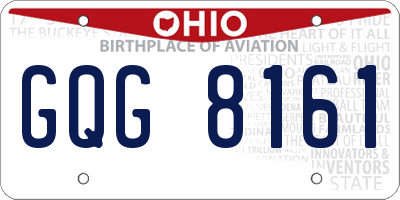 OH license plate GQG8161