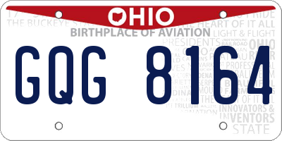 OH license plate GQG8164