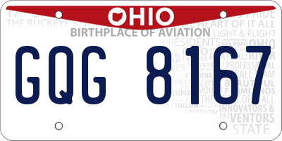OH license plate GQG8167