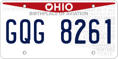 OH license plate GQG8261
