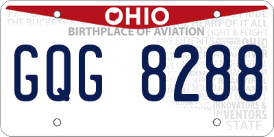 OH license plate GQG8288