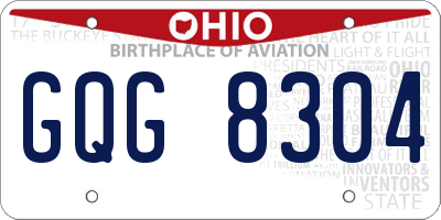 OH license plate GQG8304