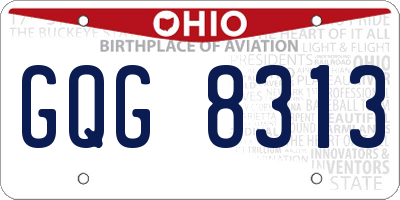 OH license plate GQG8313