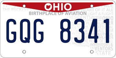 OH license plate GQG8341