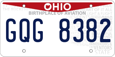 OH license plate GQG8382