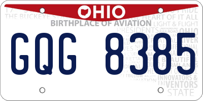 OH license plate GQG8385