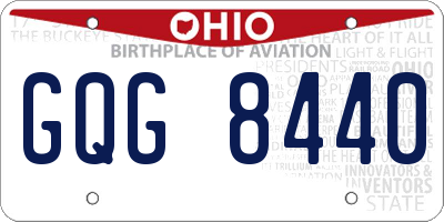 OH license plate GQG8440