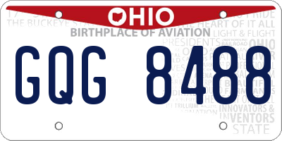 OH license plate GQG8488