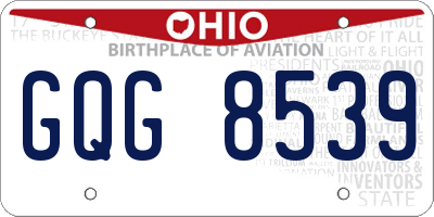 OH license plate GQG8539