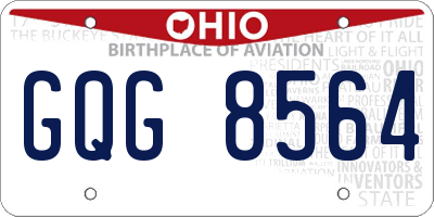 OH license plate GQG8564