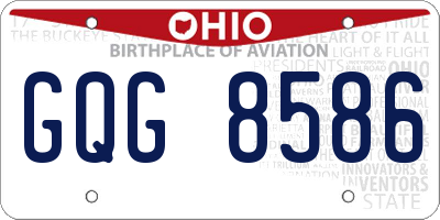 OH license plate GQG8586