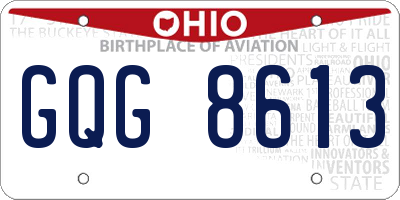 OH license plate GQG8613