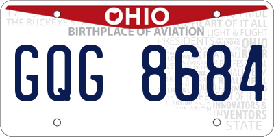 OH license plate GQG8684