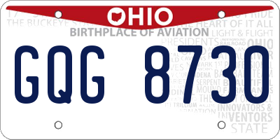 OH license plate GQG8730