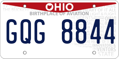 OH license plate GQG8844