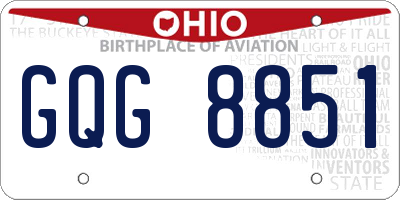 OH license plate GQG8851