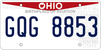 OH license plate GQG8853