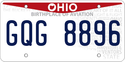 OH license plate GQG8896