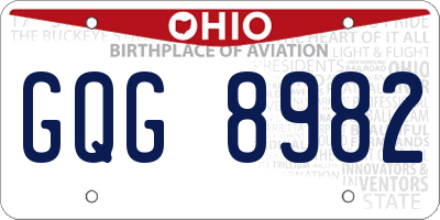 OH license plate GQG8982