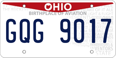 OH license plate GQG9017