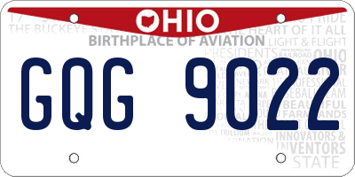 OH license plate GQG9022