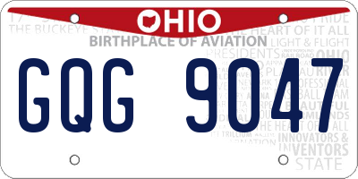OH license plate GQG9047